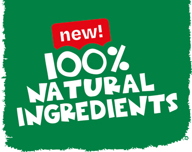 Nieuw: 100% natuurlijke ingrediënten
